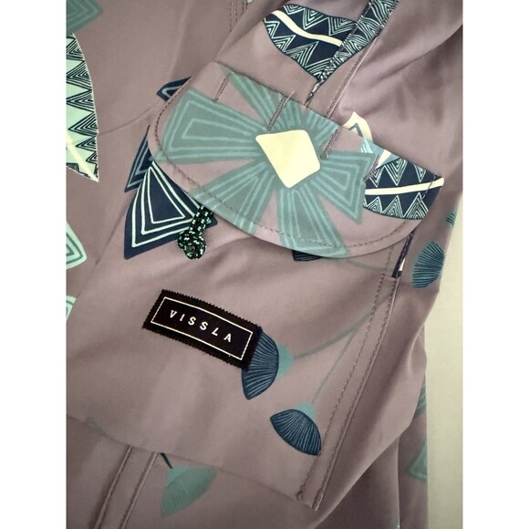 VISSLA Mens SQUIGGY 18.5 Board Shorts  Size 28  Tribal Tropics Dusty Lilac NWT - Picture 9 of 10